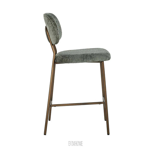 Thekenhocker Xenia Thyme Fusion / Beine aus gebürstetem Gold (Fusion Thyme 206) Evimhome