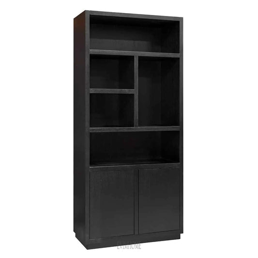 Bücherregal Oakura 2-türig (Schwarz) Evimhome