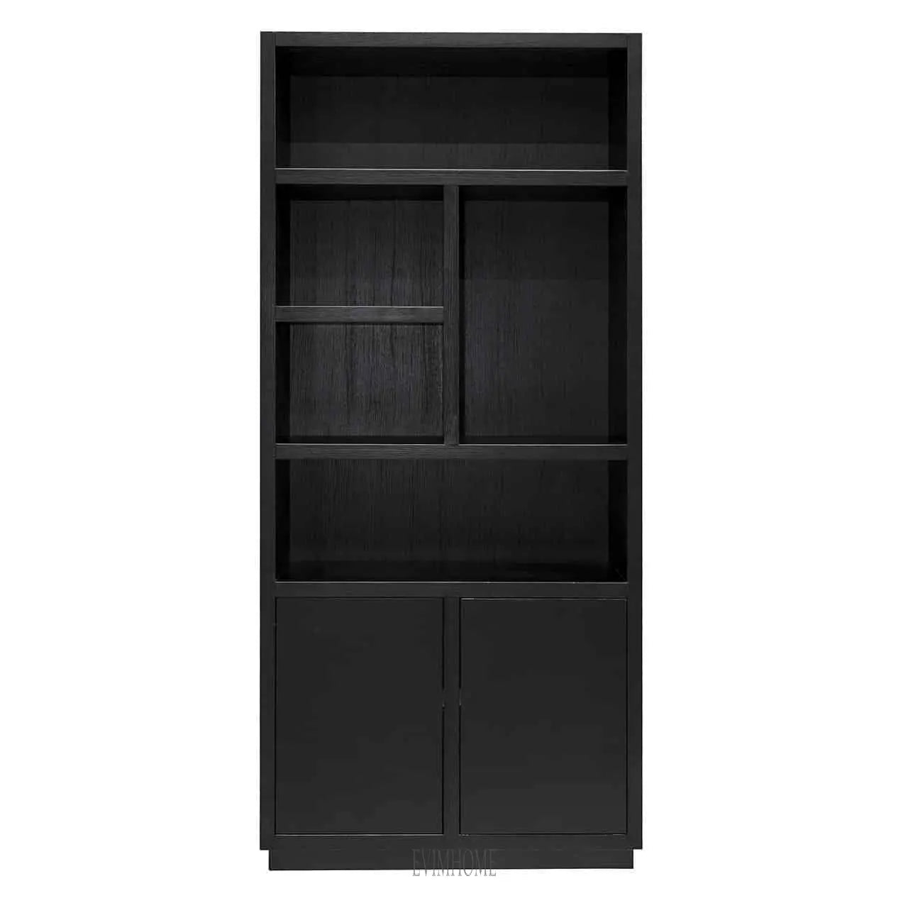 Bücherregal Oakura 2-türig (Schwarz) Evimhome