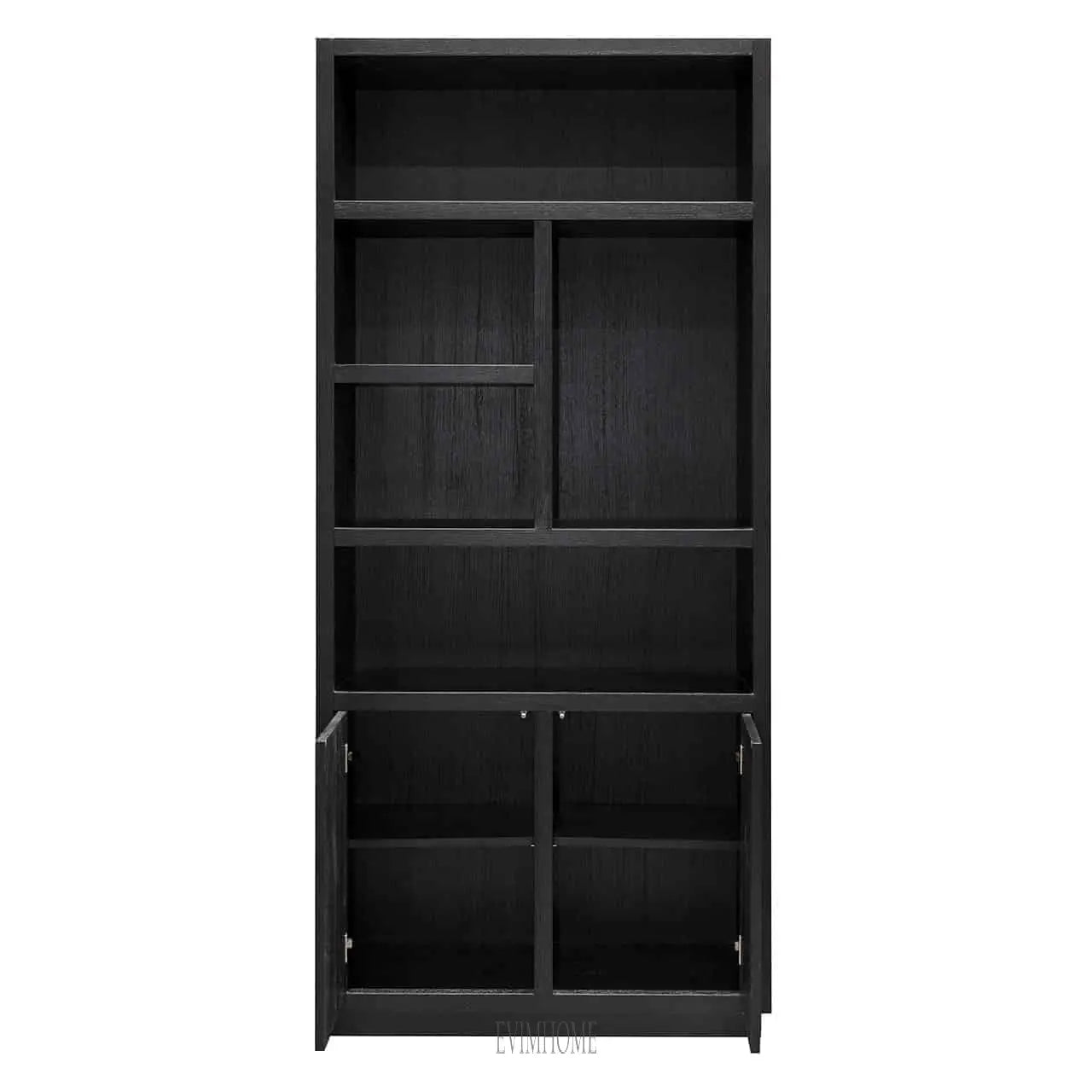 Bücherregal Oakura 2-türig (Schwarz) Evimhome