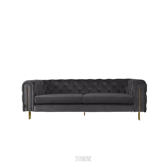 CAMPANIA SOFA GOLD | SCHWARZER STOFF MJ11-111 Evimhome