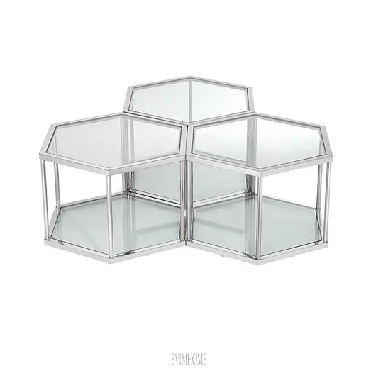 CAPRI COUCHTISCH  | TRANSPARENT 3-TEILIG Evimhome