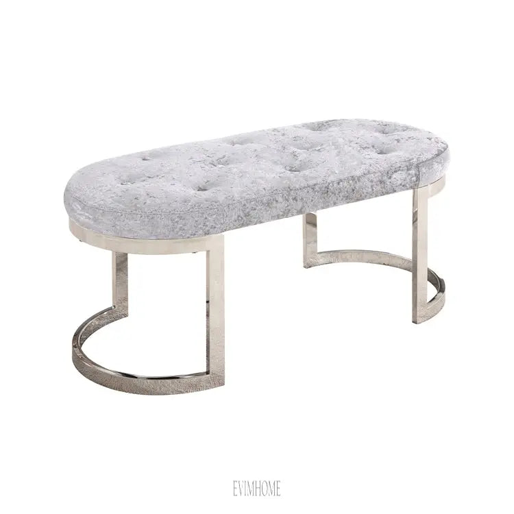 CATANIA RÉCAMIERE | 110X50X47 CM SILBER STOFF A41-4 Evimhome