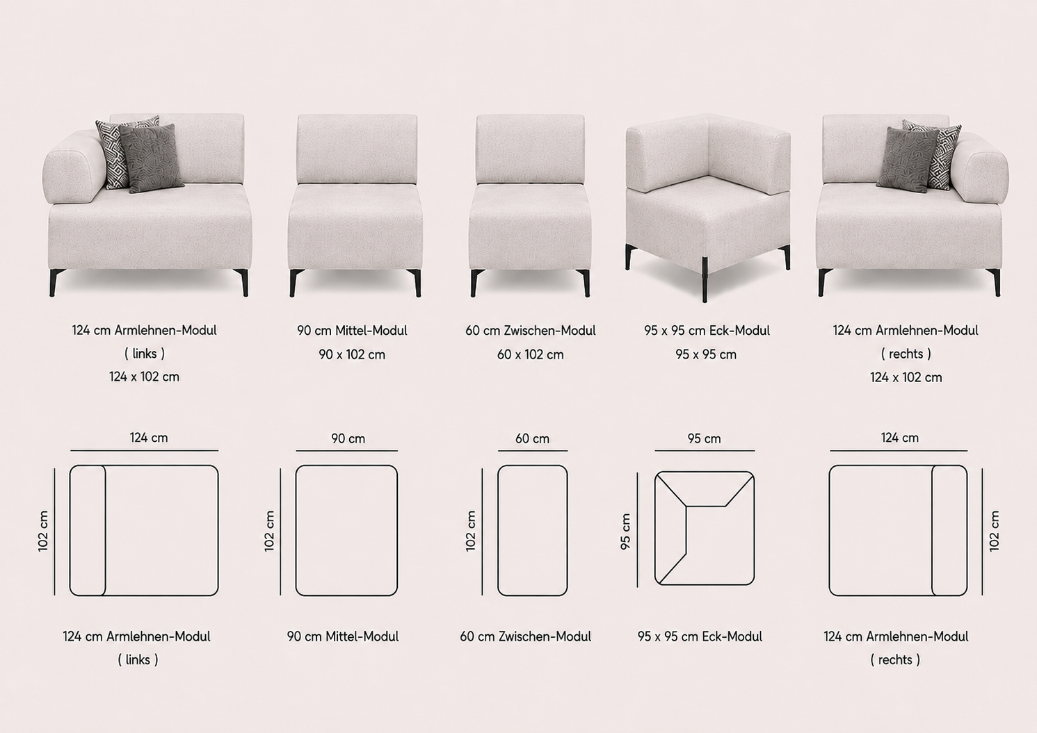 Aston Modulares Ecksofa