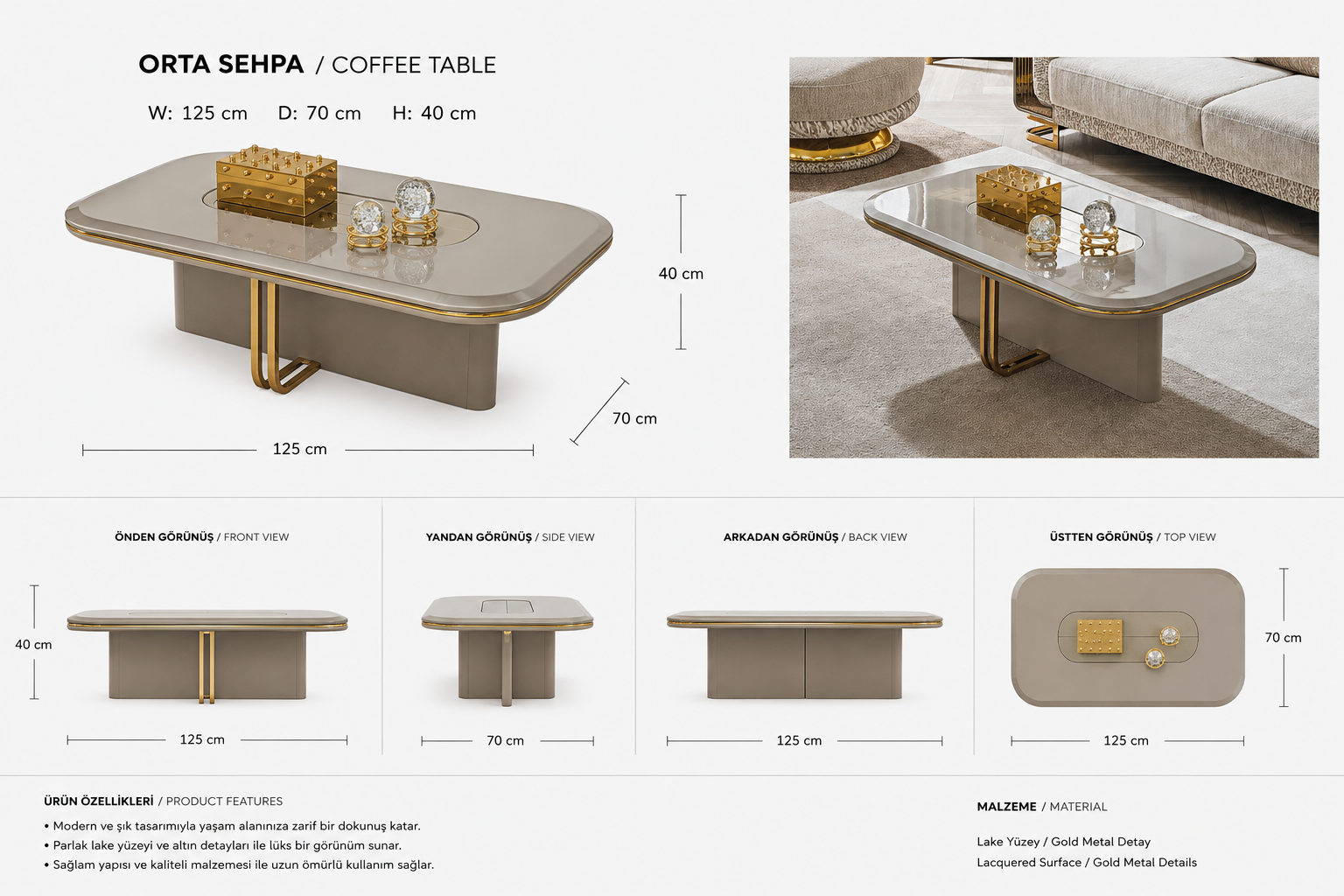 Deluxe Wohnzimmer Set