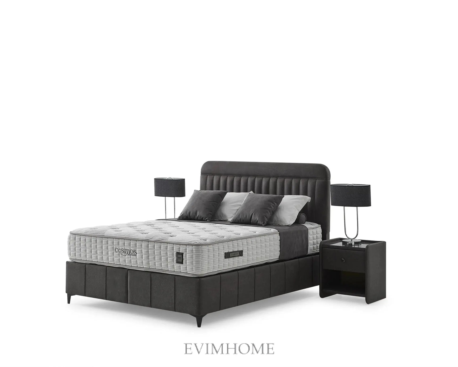 Cosmos Malta Boxspringbett Set inkl. Matratze – 5-Zonen-Pocket-Federkern & Atmungsaktiver Bezug für Optimalen Schlafkomfort Schlafsinn