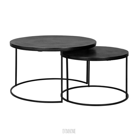 Couchtisch Bolder 2er-Set (Schwarz) Evimhome