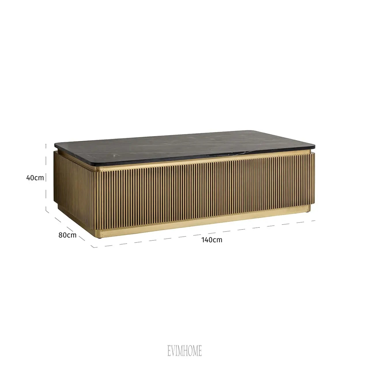 Couchtisch Ironville (Gold) Evimhome