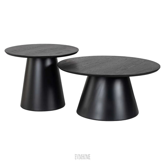 Couchtisch Jazz 2er-Set (Schwarz) Evimhome