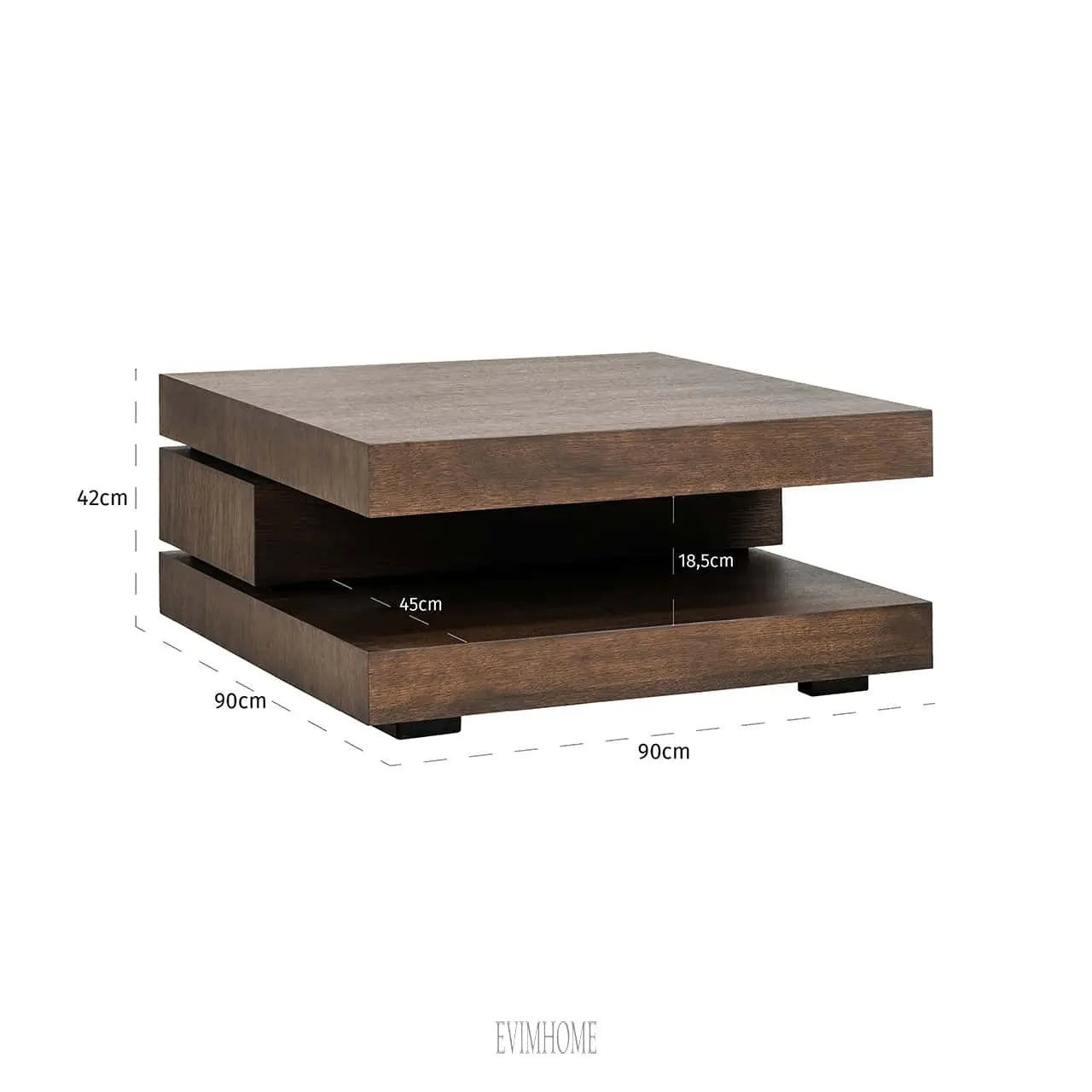 Couchtisch Oakura Blok C (Braun) Evimhome