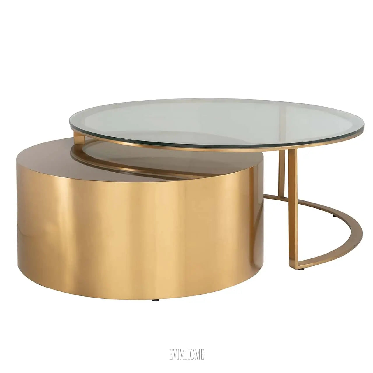 Couchtisch Orlan 2er-Set (Gold) Evimhome