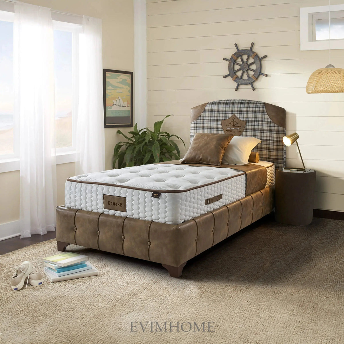 Cruise Boxspringbett Set inkl. Matratze – Evim Mobilya