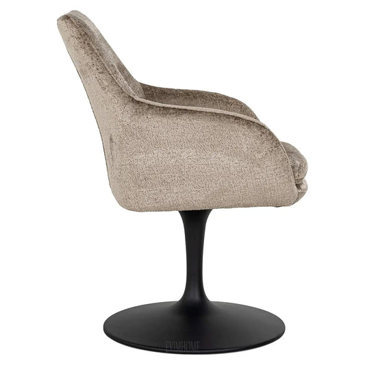 Drehstuhl Marlon Taupe Chenille (Bergen 104 Taupe Chenille) Evimhome