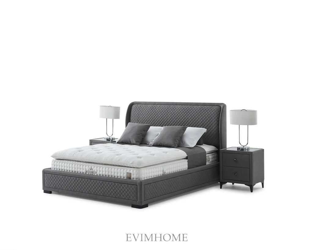 Elizabeth Laura Boxspringbett Set inkl. Matratze – 1600 Federn, 3D Balance Pocket & Antibakterieller Viskosestoff für Luxuriösen Schlafkomfort Schlafsinn