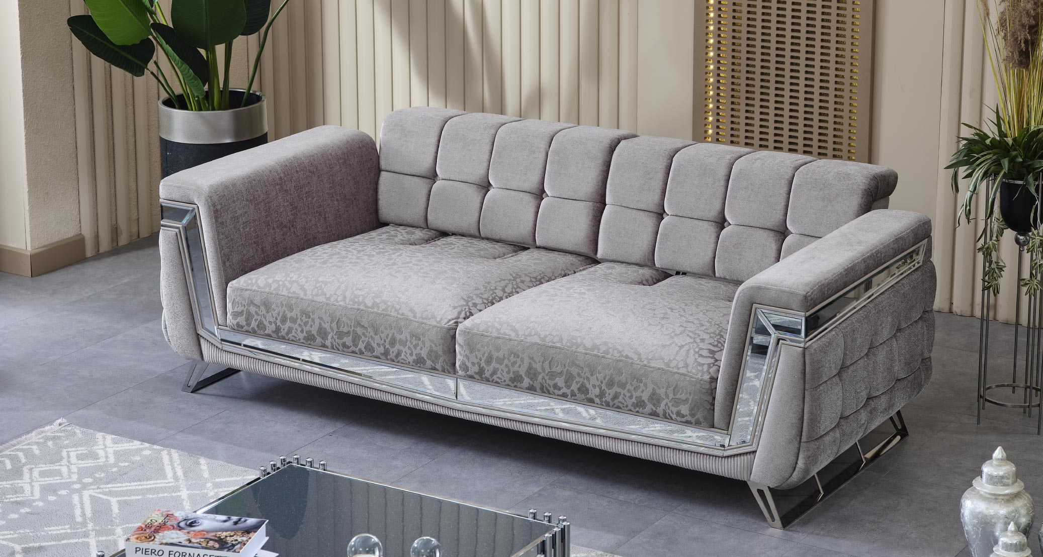 Milano Sofagarnitur Serie (Silber)