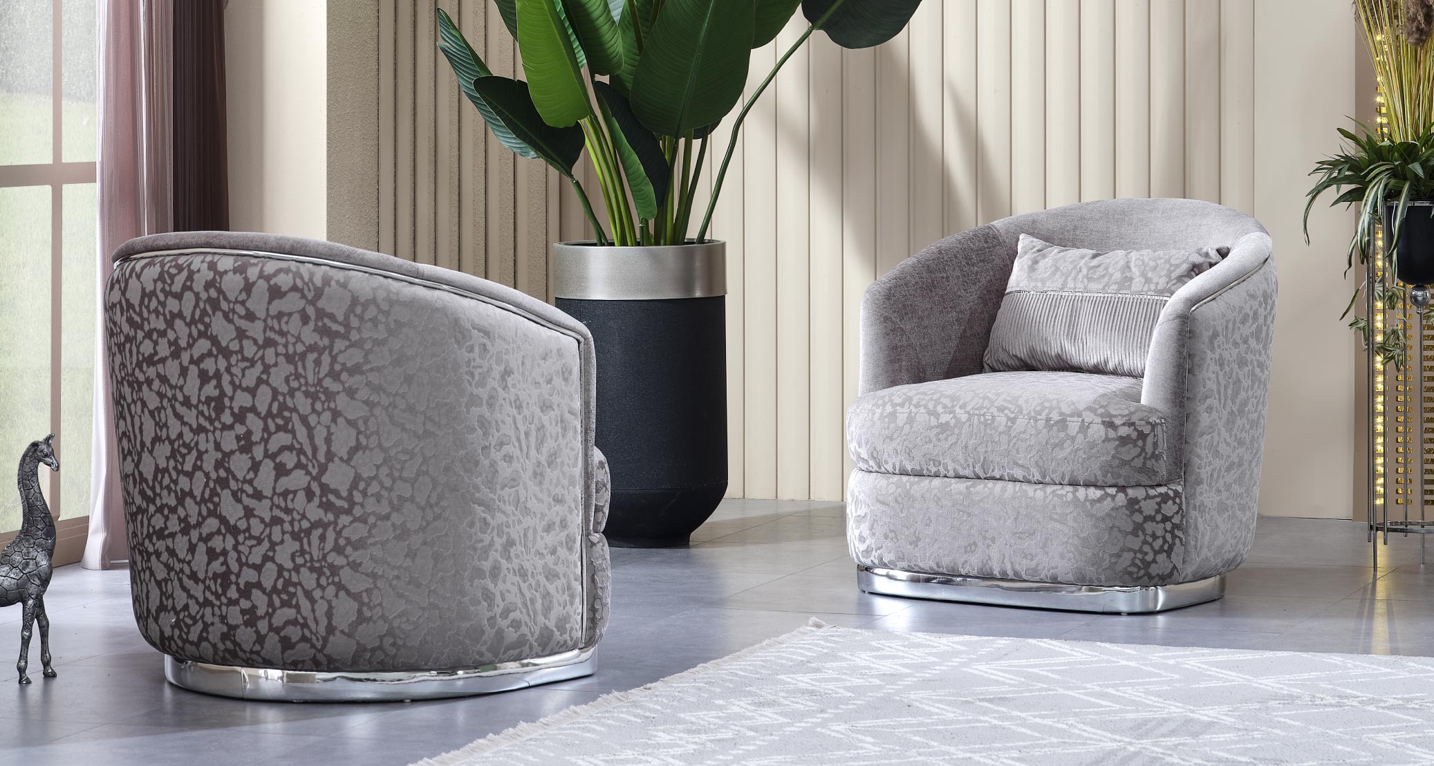 Milano Sofagarnitur Serie (Silber)