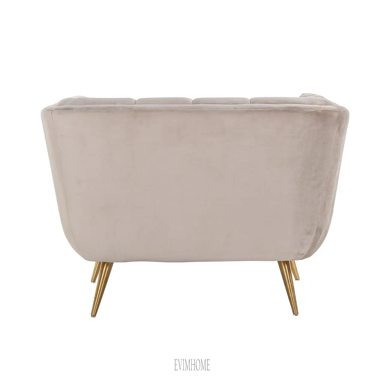 Sessel Huxley Khaki Samt / Gebürstetes Gold (Quartz Khaki 903) Evimhome