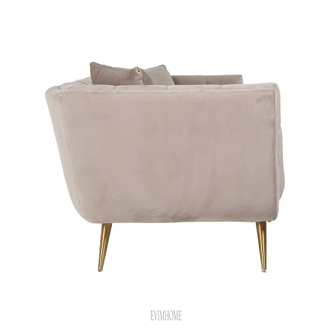 Sofa Huxley Khaki Samt / Gebürstetes Gold (Quartz Khaki 903) Evimhome