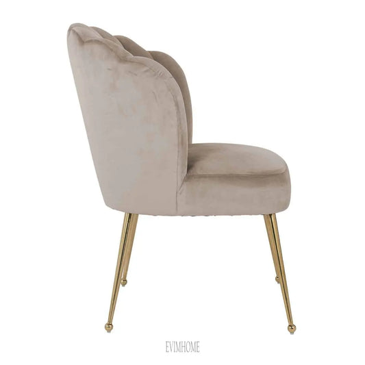 Stuhl Pippa Khaki Samt/Gold (Quartz Khaki 903) Evimhome