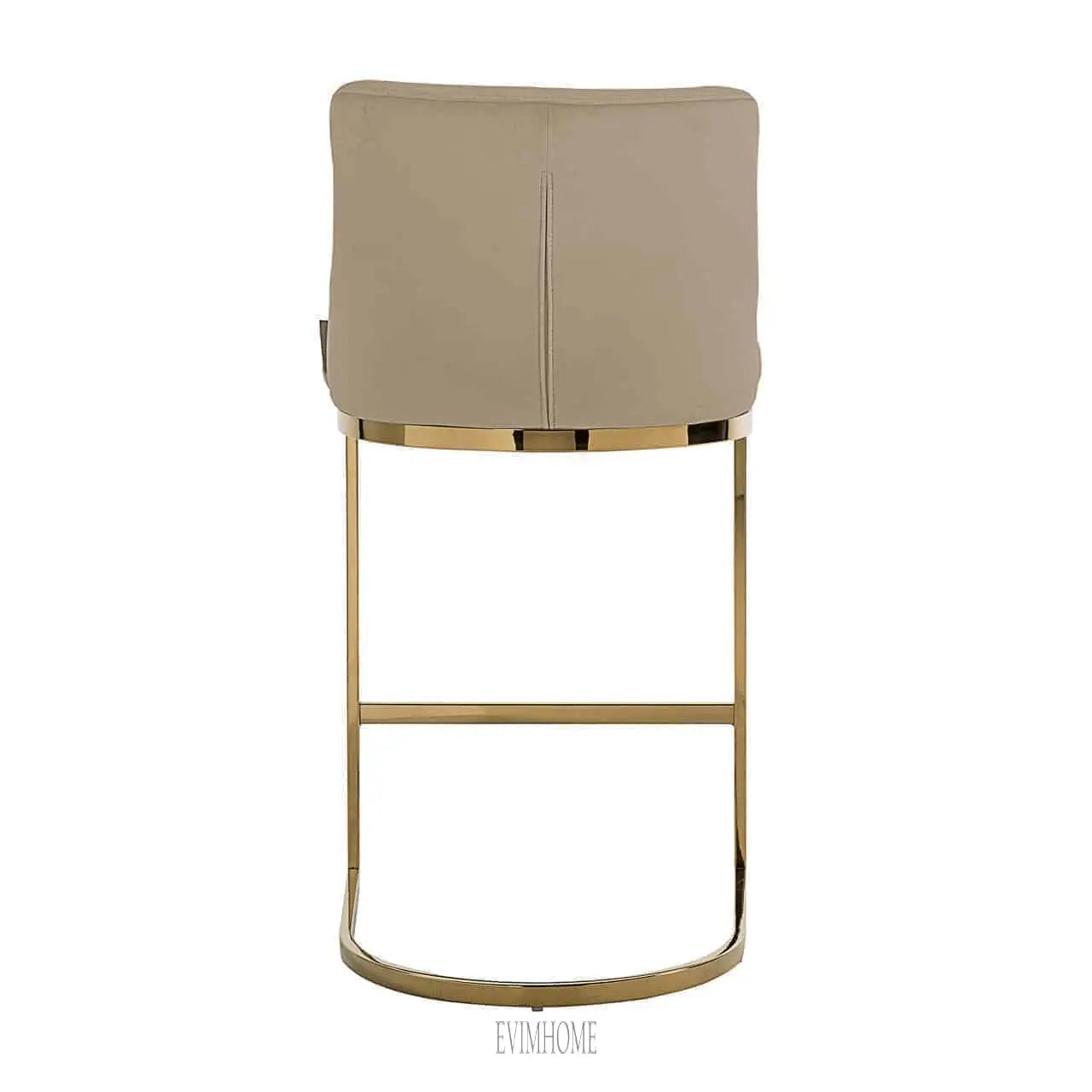 Barhocker Bolton Khaki Samt / Gold feuerhemmend (Quartz Khaki 903) Evimhome