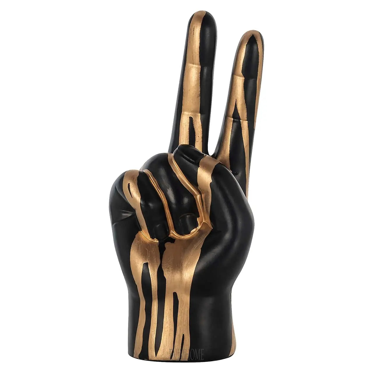 Dekoobjekt Handfrieden (Schwarz/Gold) Evimhome