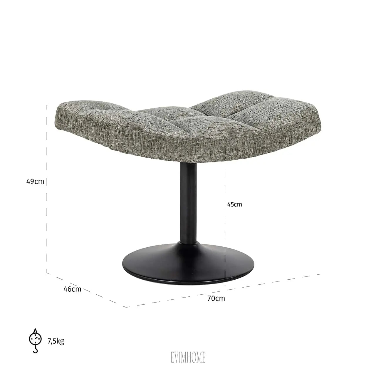 Hocker Sydney Thymian Fusion (Fusion Thymian 206) Evimhome