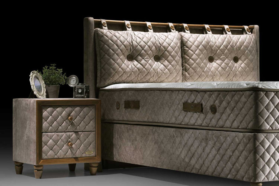 Bambi Bamboo Sleep Nightstand with Glass Top