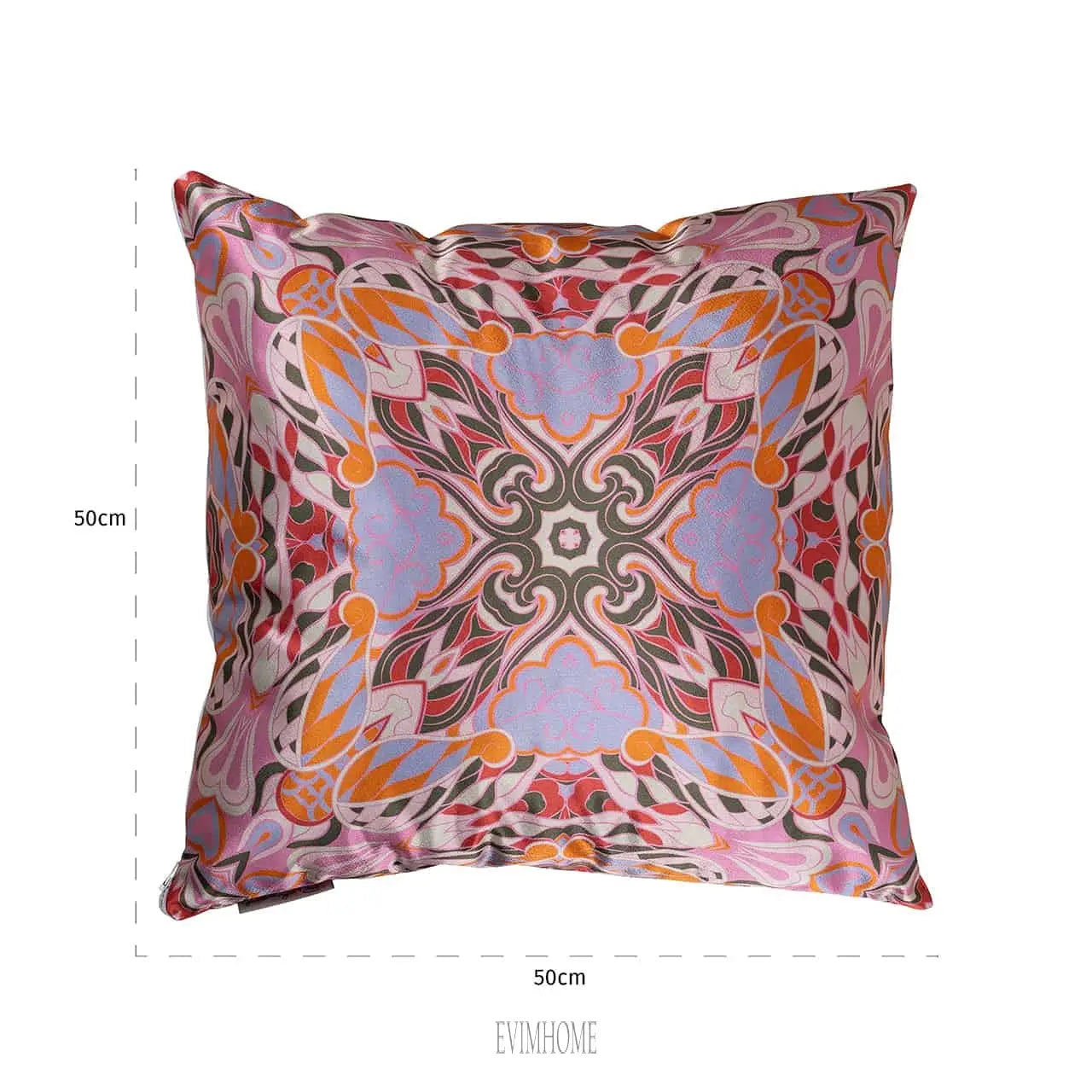 Kissen Melisa 50x50 (Monaco DSN 23033 Mehndi - 3015 Pink) Evimhome