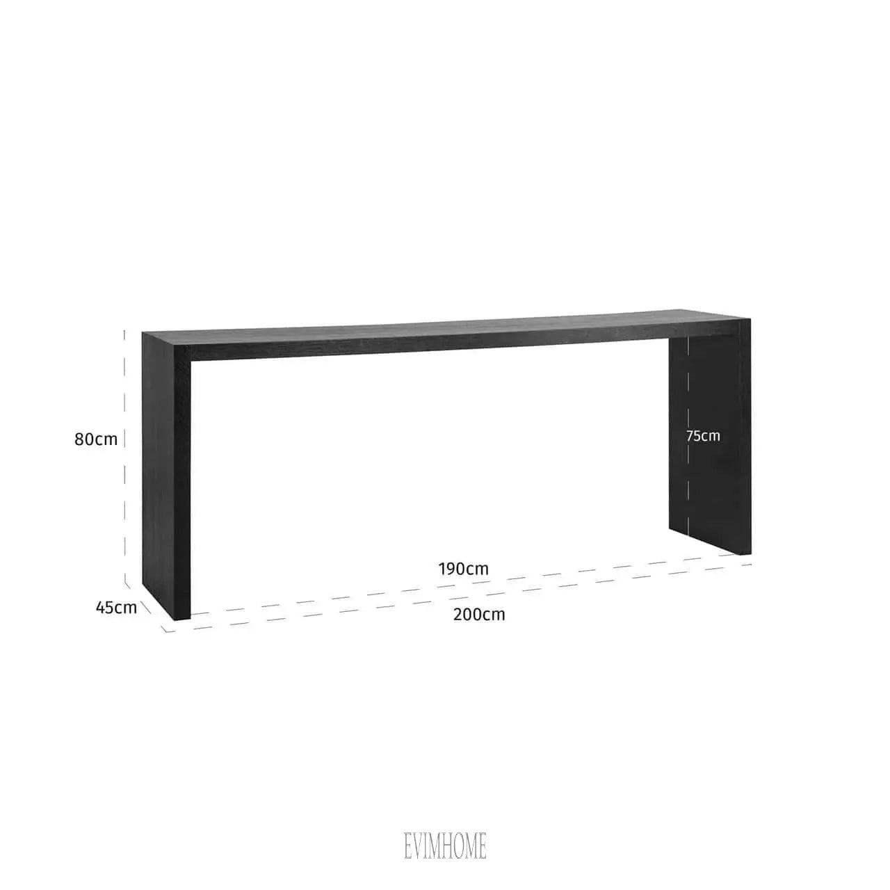 Konsole Oakura (Schwarz) Evimhome