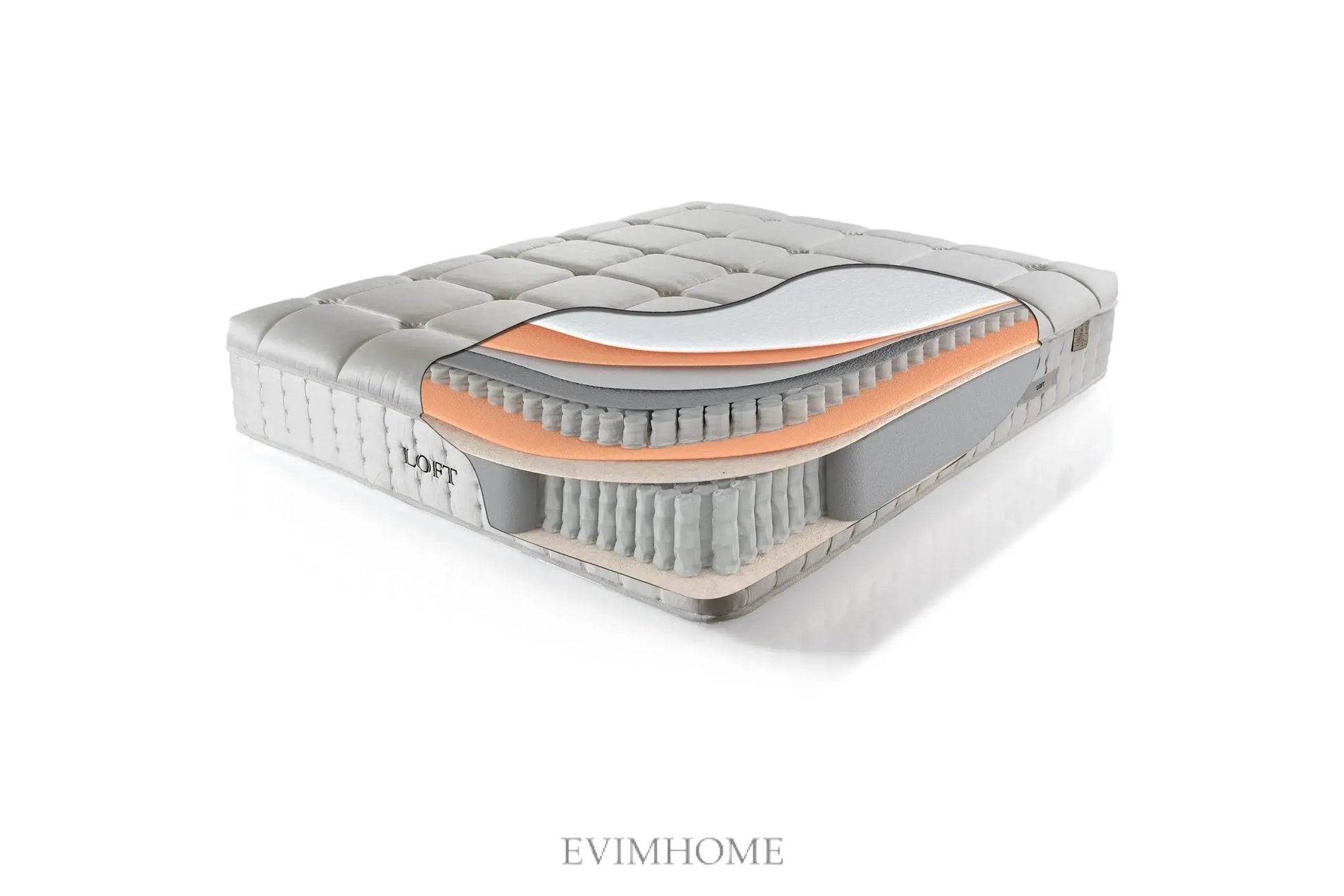 Loft Aston Boxspringbett Set inkl. Matratze – 1600 Pocket Federn, Doppellagige Federung & Dual Core für Ungestörten Schlafkomfort Schlafsinn