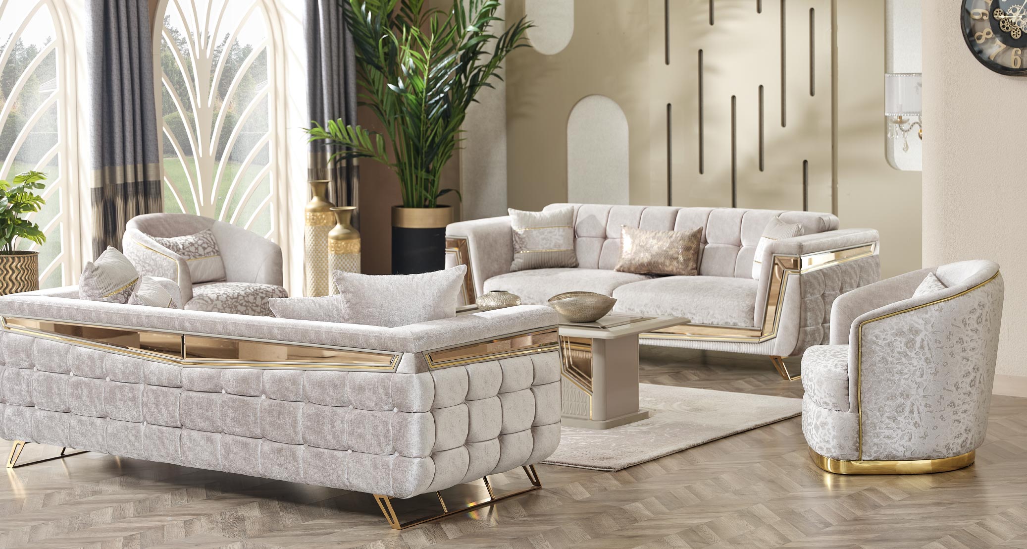 Milano Sofagarnitur Serie (Gold)