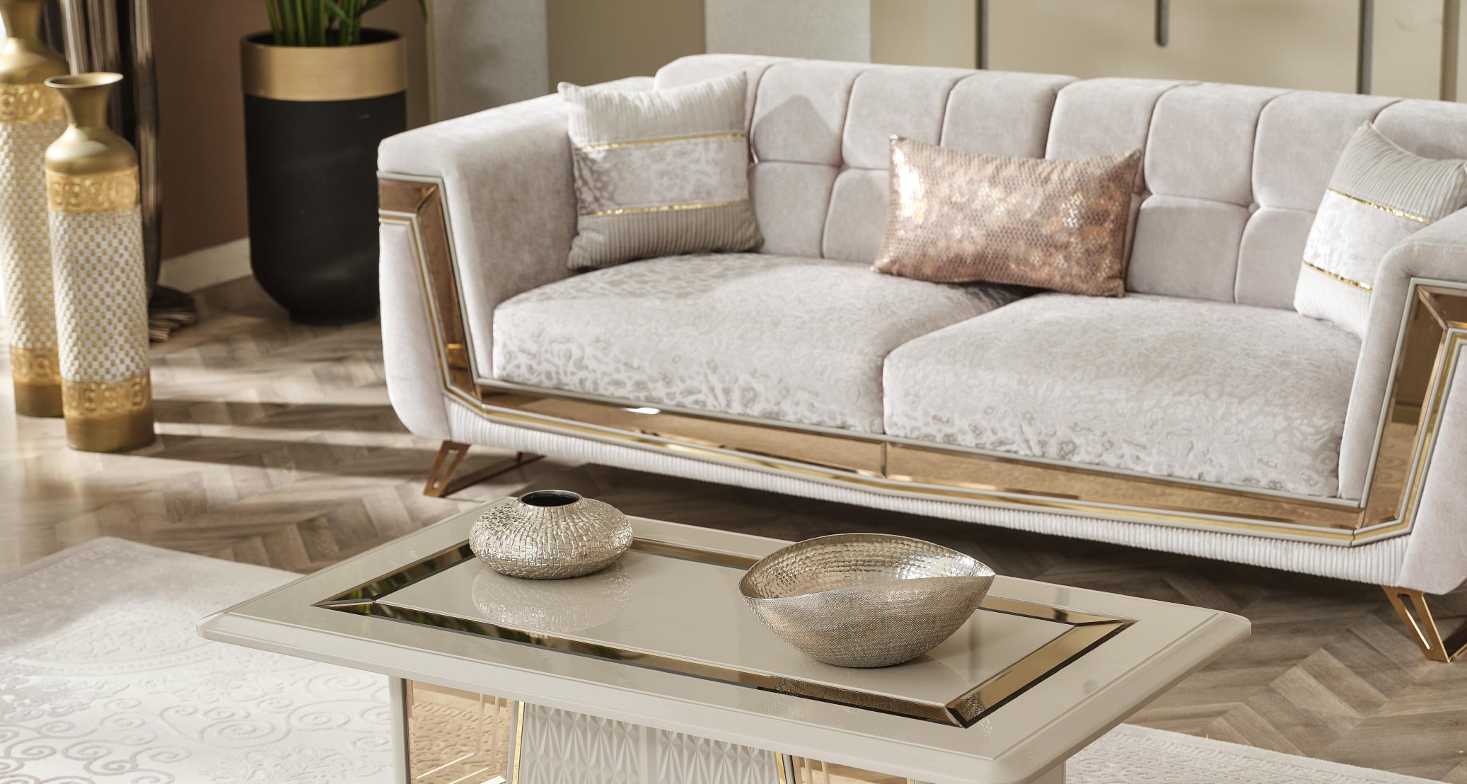 Milano Sofagarnitur Serie (Gold)