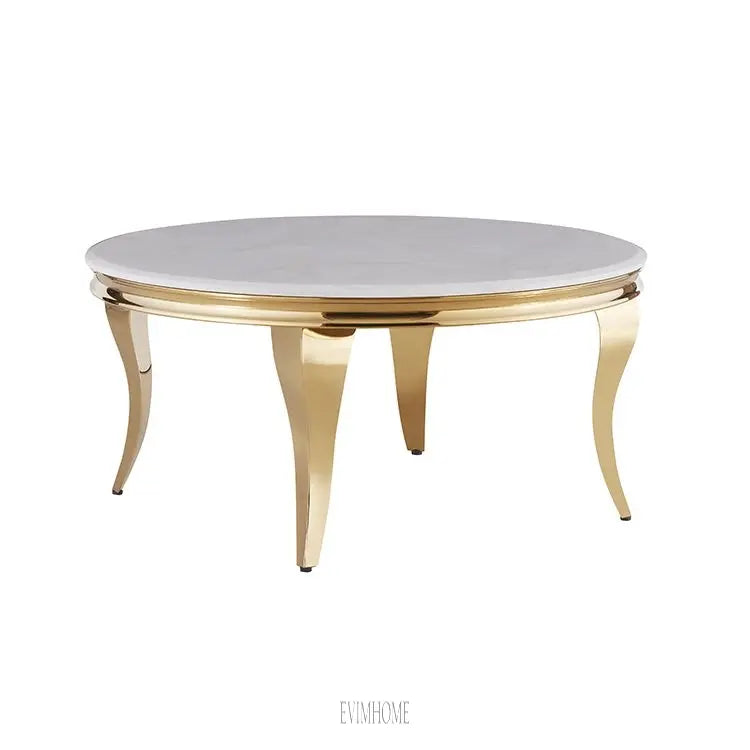 MILANO COUCHTISCH GOLD | Ø100X42 CM MARMOR 928 Evimhome