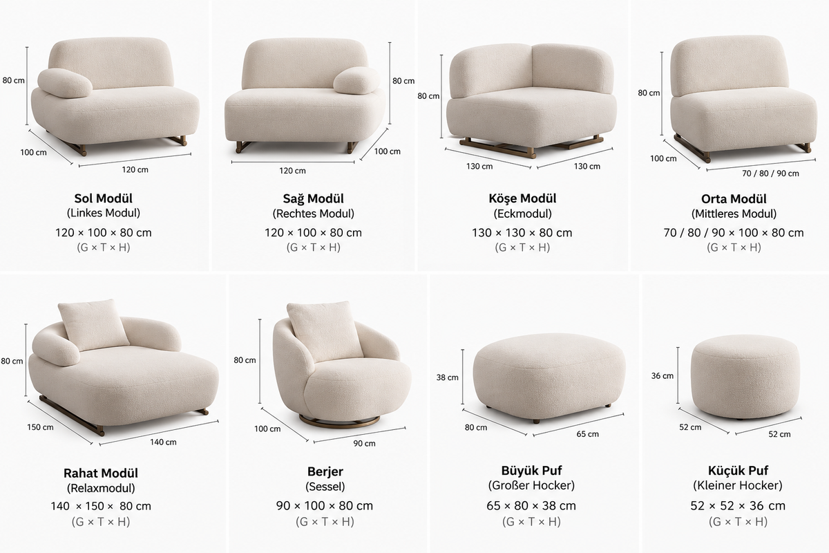 Paris Modulare Eckcouch