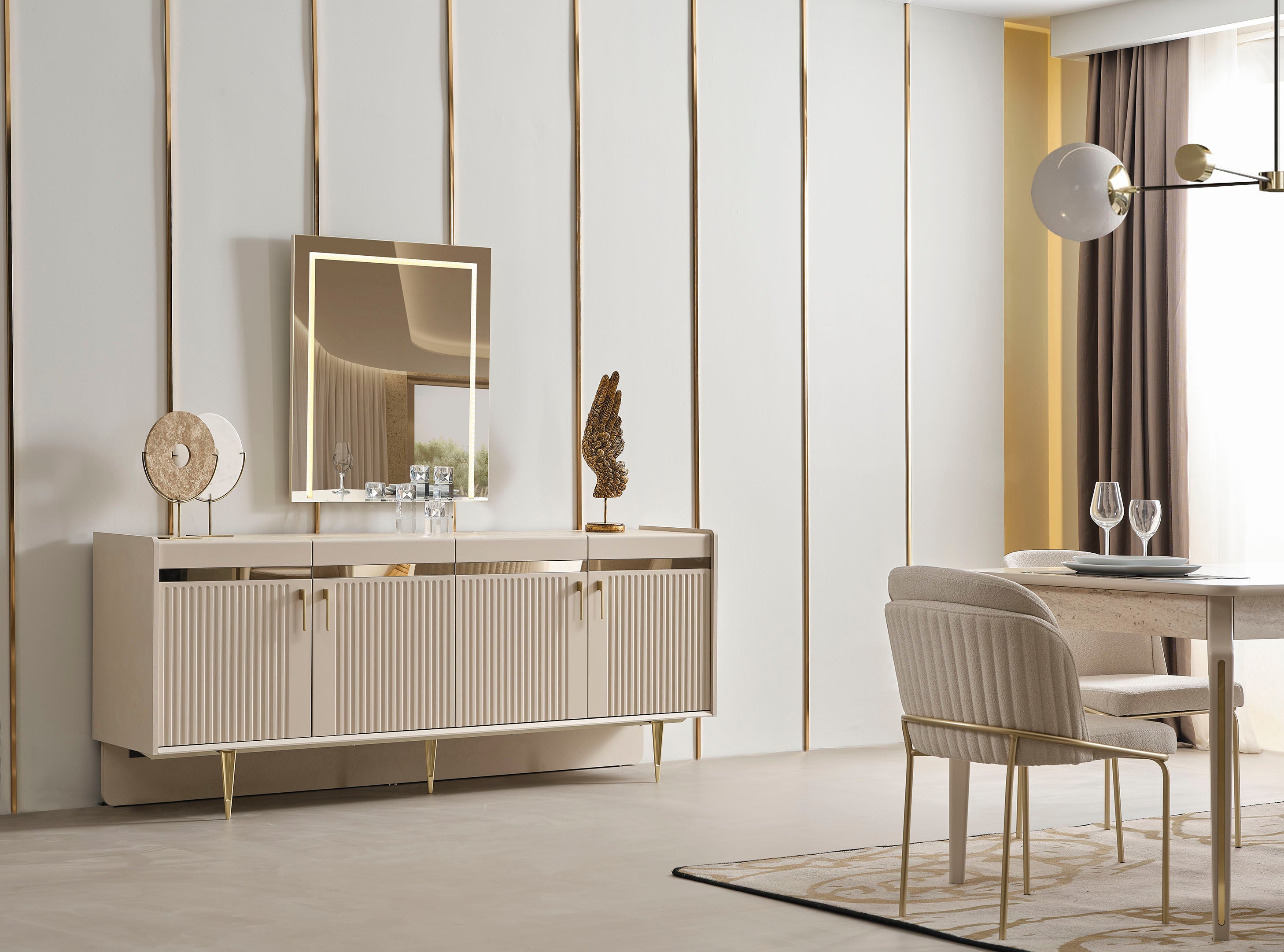 Tesla Sideboard mit Spiegel
