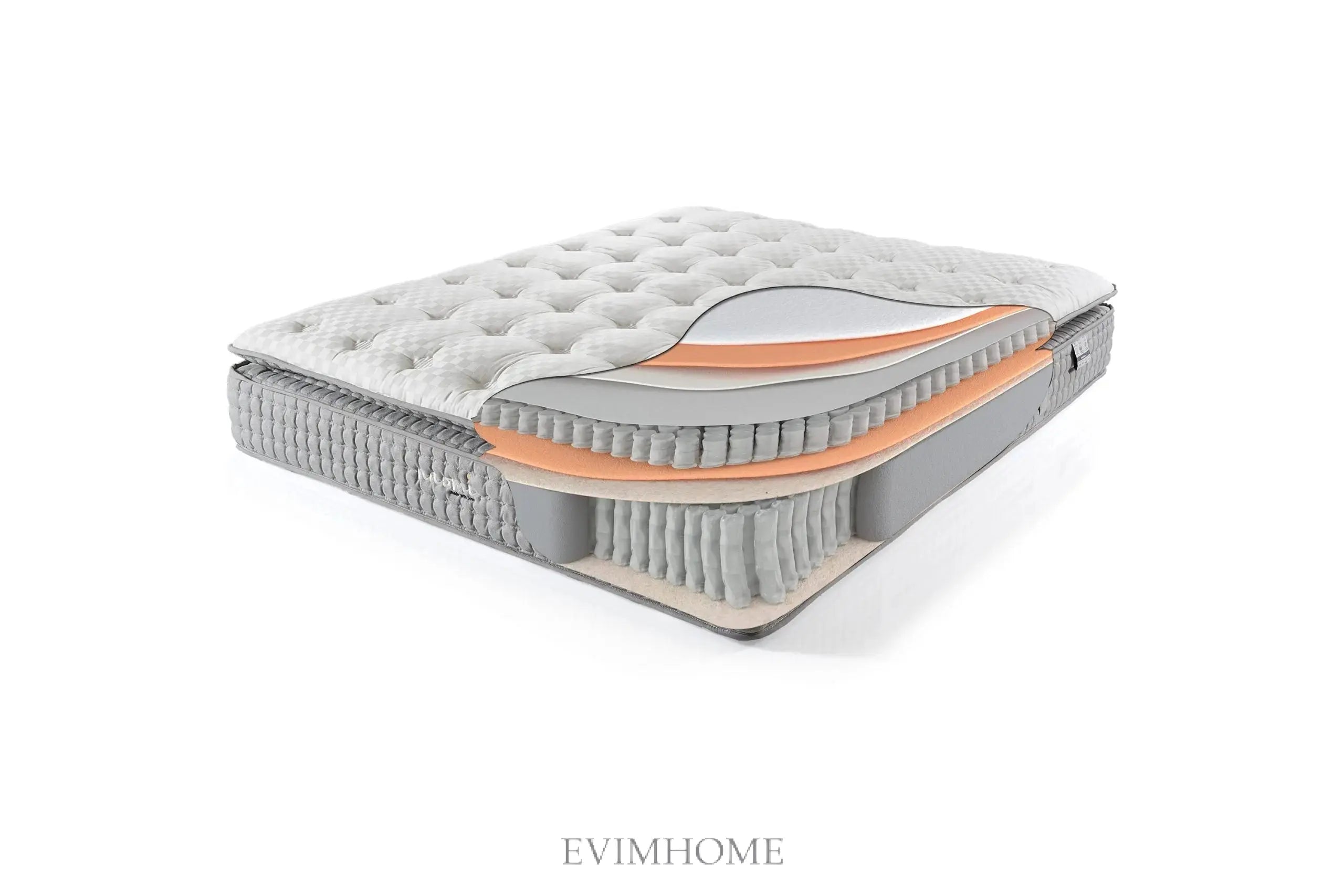 Naomi Plane Kan Boxspringbett Set inkl. Matratze – 1600 Federn, Doppelkern-Technologie, Antibakterieller Viscon-Stoff & Leinen-Seitenwände für Optimalen Komfort & Hygienisches Schlafklima Schlafsinn