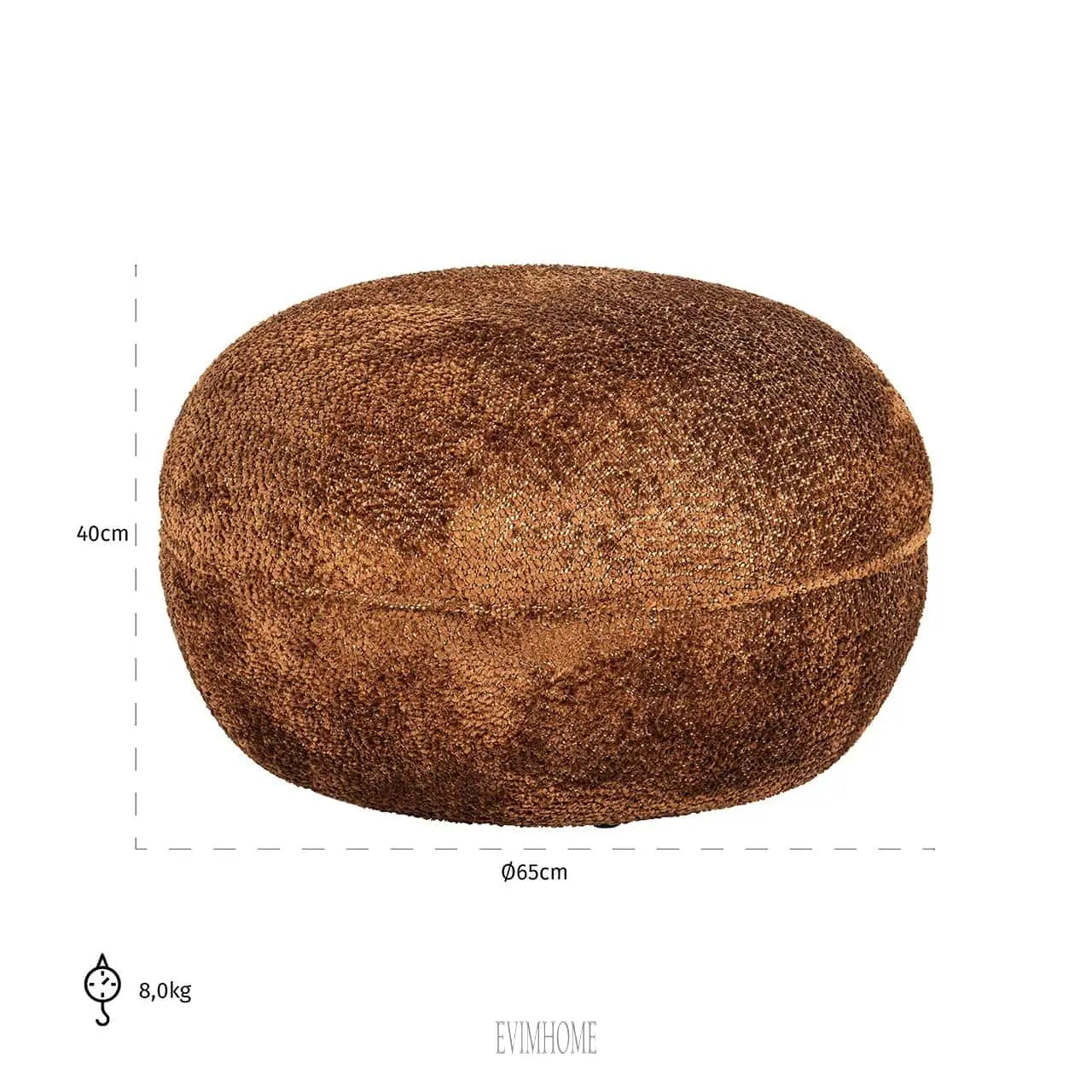 Pouffe Jace Lovely Cinnamon (Be Lovely 603 Cinnamon) Evimhome