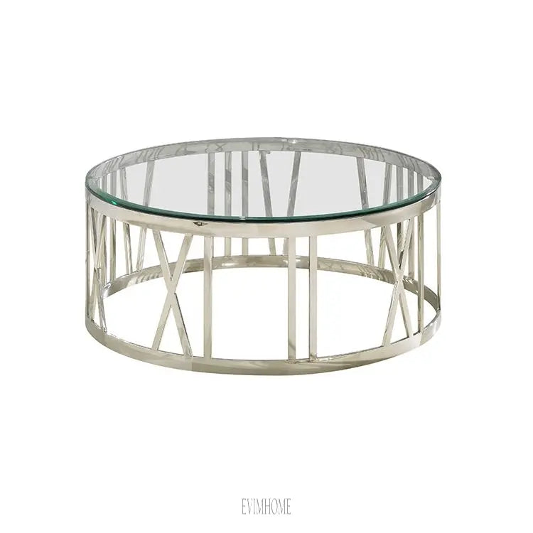 ROMA COUCHTISCH | Ø100X42 CM TRANSPARENT Evimhome