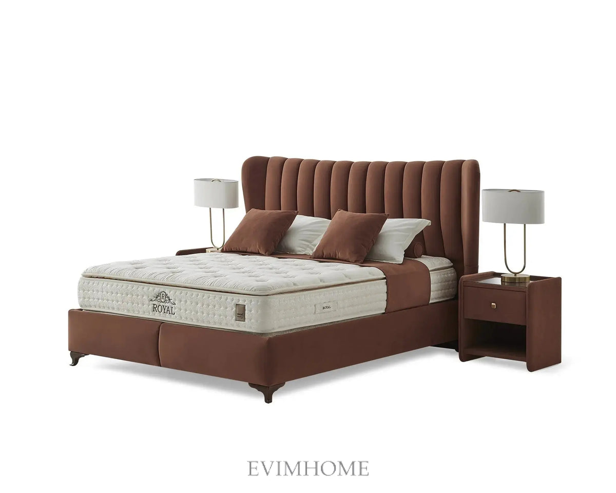 Royal Box Spring Royal Peri Boxspring Bed Set including Mattress – Solid Comfort with ...