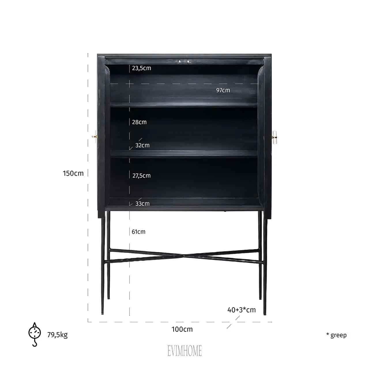 Schrank Rostelli 2-türig Evimhome