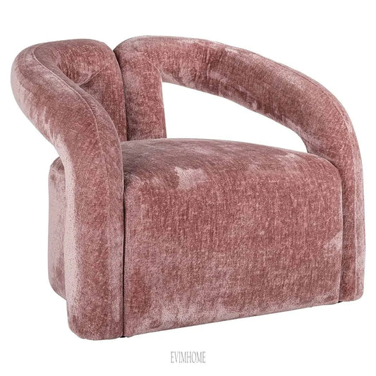 Sessel Dana rosa Chenille (Bergen 705 rosa Chenille) Evimhome