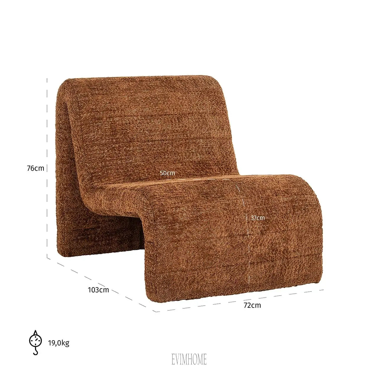 Sessel Kelly Lovely Cinnamon (Be Lovely 603 Cinnamon) Evimhome