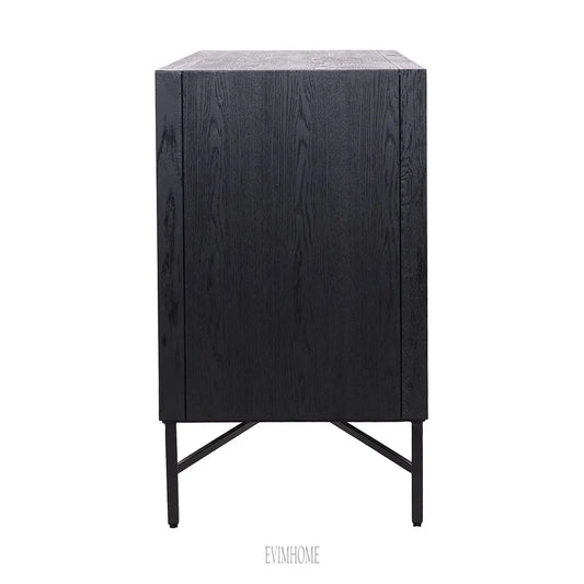 Sideboard Blax 2-Schiebetüren (Schwarz) Evimhome