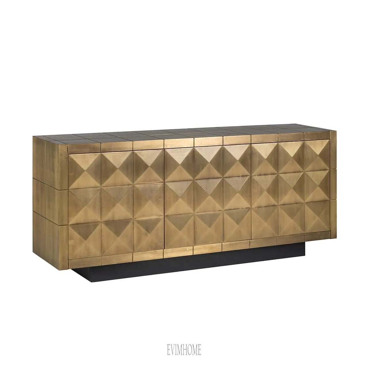 Sideboard Collada 3-türig (Gebürstetes Gold) Evimhome