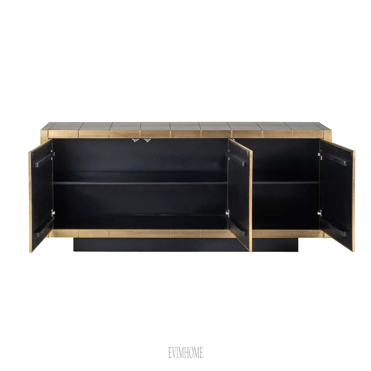 Sideboard Collada 3-türig (Gebürstetes Gold) Evimhome