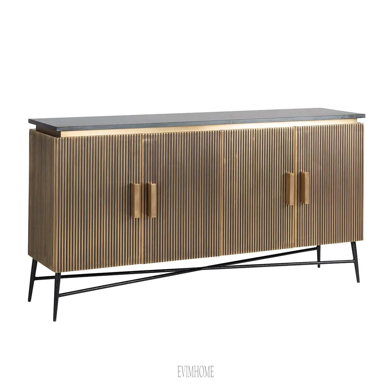 Sideboard Ironville 4-türig (Gold) Evimhome