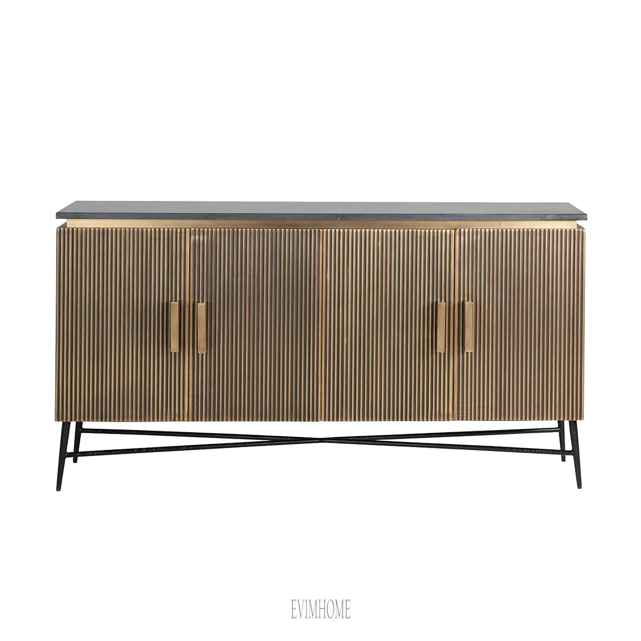 Sideboard Ironville 4-türig (Gold) Evimhome