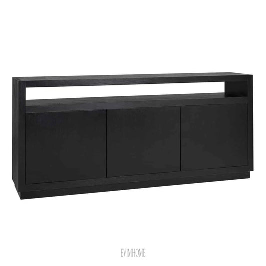 Sideboard Oakura 3-türig (Schwarz) Evimhome