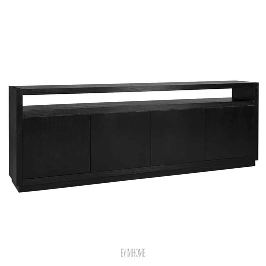 Sideboard Oakura 4-türig (Schwarz) Evimhome