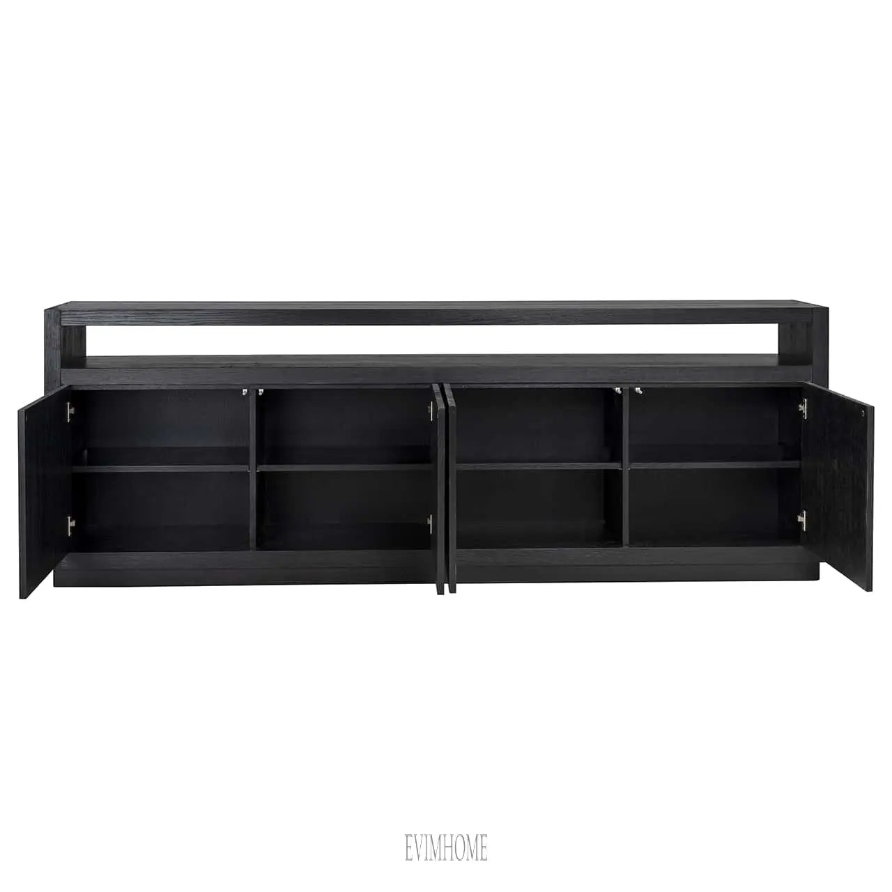 Sideboard Oakura 4-türig (Schwarz) Evimhome